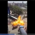 فيديو  لحظة انفجار شاحنة نقل بنزين بعد انقلابها في القباري بالإسكندرية